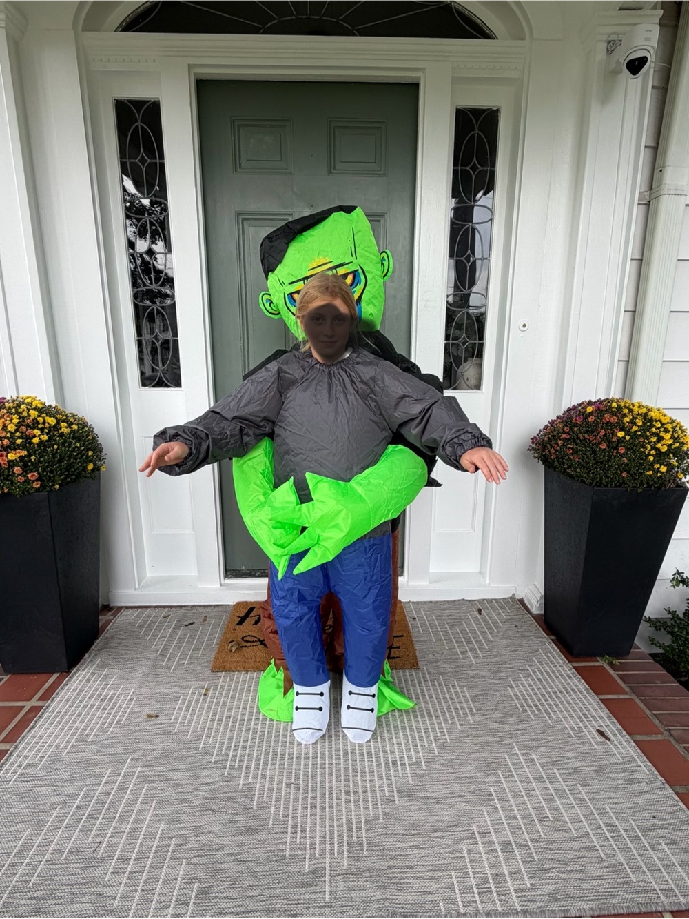 Kids Inflatable Frankenstein Costume - Green